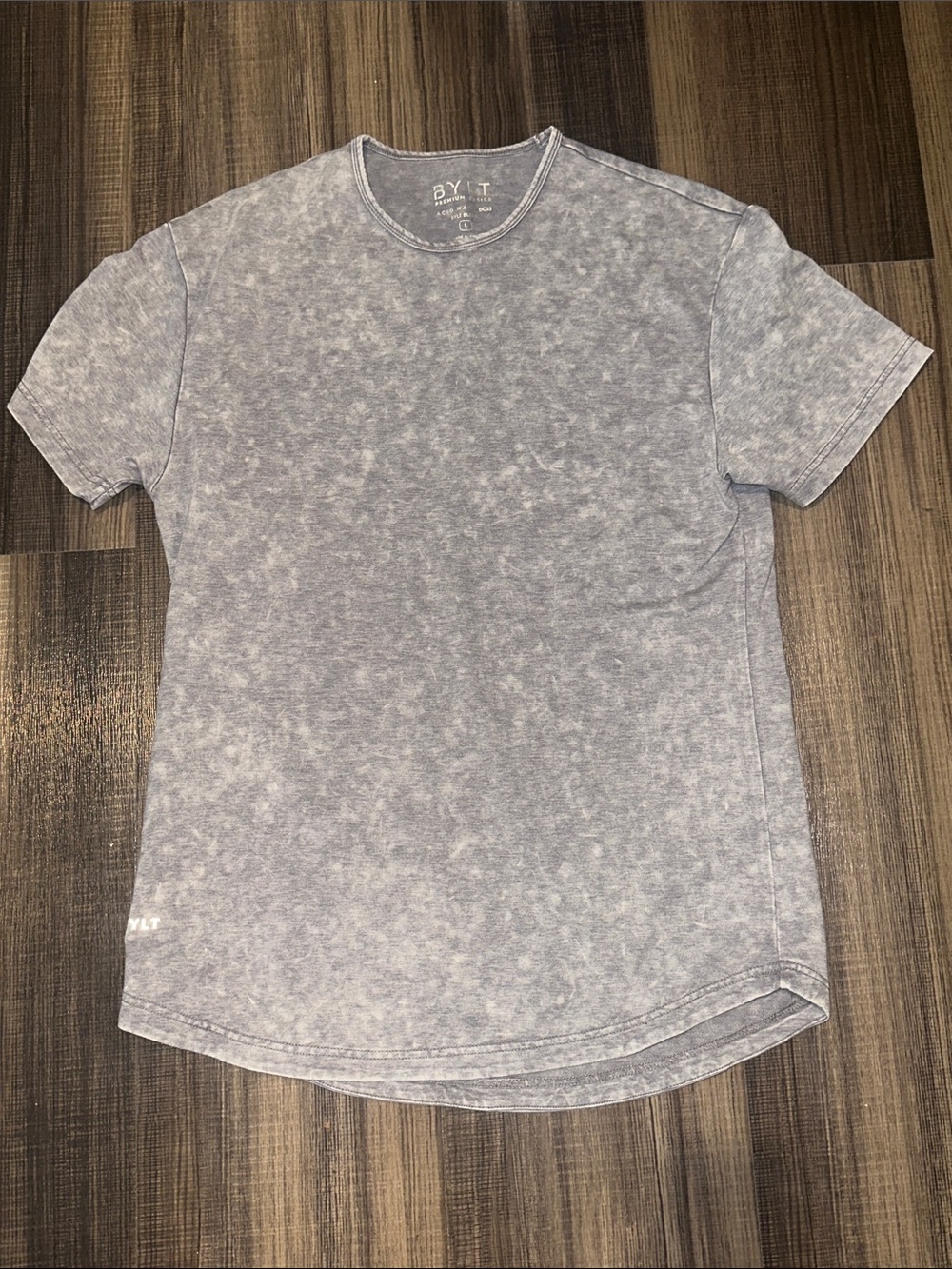 BYLT Men’s Acid Wash Drop-Cut Shirt